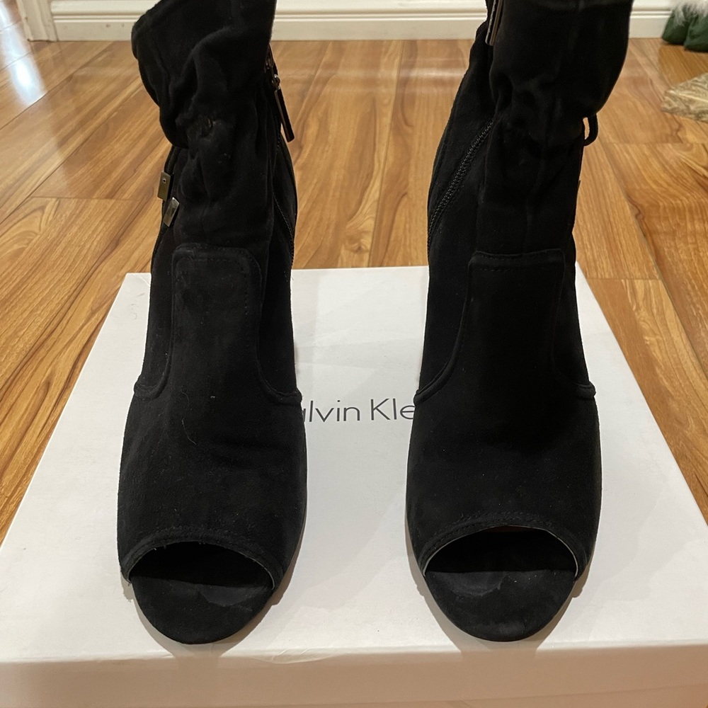 Suede ankle boots